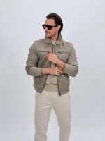 Jachetă casual subțire cu fermoar la piept - imagine 2