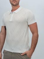 Tricou polo din tricot subțire - imagine 7