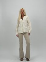 Cămașă din bumbac cu broderie și paiete - imagine 5