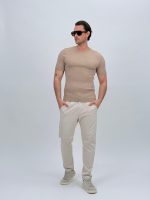 Tricou din tricot cu model torsade - imagine 9