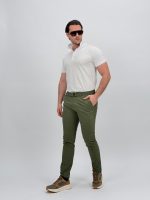 Pantalon TH din bumbac și curea