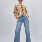 Jeans | Blug Wide leg cu butoni argintii