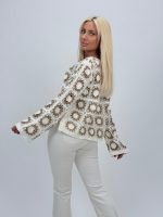 Bluză croșetată cu mâneci clopot - imagine 12