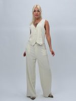 Set vestă și pantalon din in - imagine 10