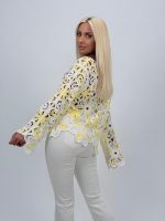 Bluză croșetată cu model flori - imagine 5