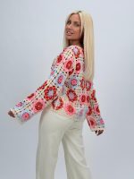 Bluză croșetată cu decolteu la baza gâtului - imagine 12