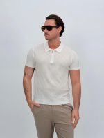 Tricou polo din tricot subțire - imagine 6