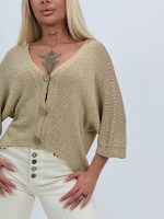 Cardigan din tricot cu lurex - imagine 3
