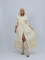 Rochie lungă din bumbac cu broderie - imagine 2