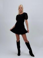 Tricou din bumbac cu ștrasuri și mâneci din tulle - imagine 10