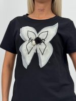 Tricou din bumbac accesorizat cu fundă - imagine 7