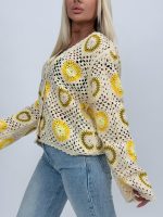 Cardigan croșetat cu model - imagine 12