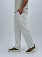 Pantalon din bumbac cu șnur în talie - imagine 5