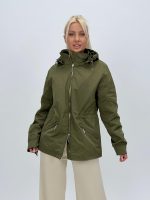 Jachetă din fâș cu fermoar și glugă detașabilă - imagine 19