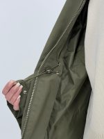 Jachetă din fâș cu fermoar și glugă detașabilă - imagine 18