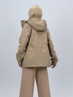 Jachetă din fâș cu fermoar și glugă detașabilă - imagine 15