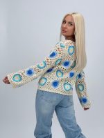 Cardigan croșetat cu model - imagine 8