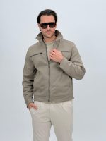 Jachetă casual subțire cu fermoar la piept - imagine 3