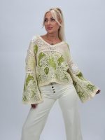 Bluză croșetată cu mâneci tip clopot - imagine 2