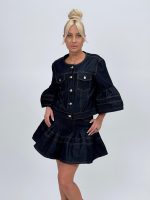 Set din denim jachetă și fustă - imagine 3