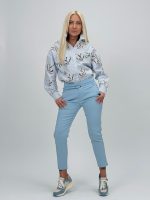 Pantalon slim th basic cu curea