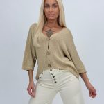 Cardigan din tricot cu lurex