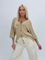 Cardigan din tricot cu lurex