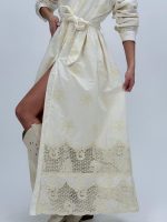 Rochie lungă din bumbac cu broderie - imagine 4