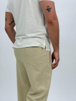 Pantalon din bumbac cu șnur în talie - imagine 14