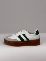 Pantof sneaker cu talpa maro