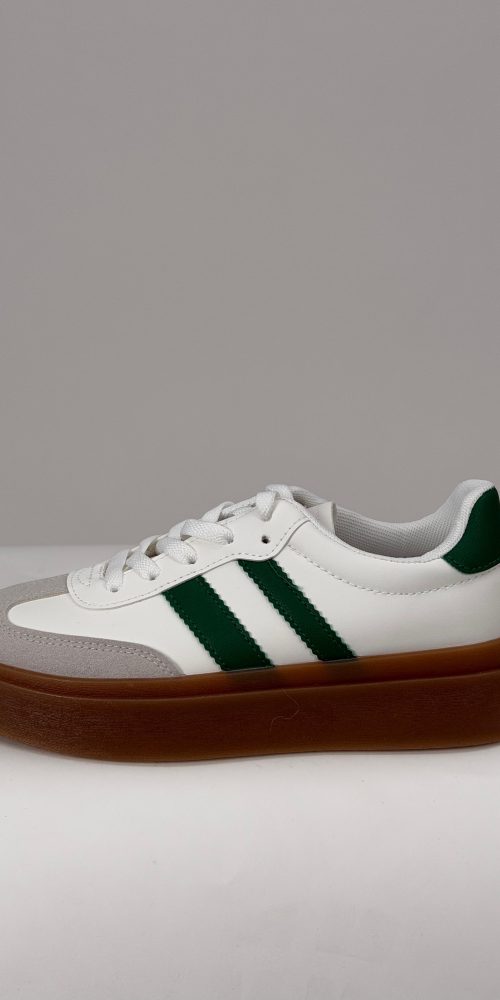 Pantof sneaker cu talpa maro