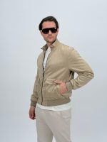 Jachetă bomber cu aspect de piele întoarsă și buzunare vizibile - imagine 2