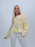 Bluză croșetată cu mâneci clopot - imagine 20