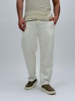 Pantalon din bumbac cu șnur în talie - imagine 4