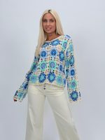 Bluză croșetată cu decolteu la baza gâtului - imagine 5