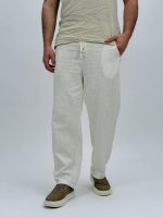 Pantalon din bumbac cu șnur în talie - imagine 2