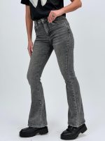 Jeans | Blug gri evazat cu push-up - imagine 3