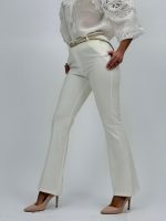 Pantalon office evazat cu curea - imagine 4