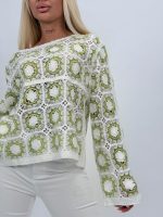 Bluză croșetată cu mâneci clopot - imagine 15