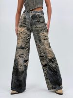 Jeans | Blug Wide leg imprimat - imagine 3