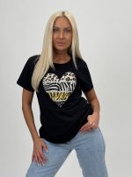 Tricou din bumbac cu model inima accesorizat - imagine 5