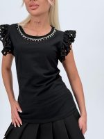 Tricou accesorizat din bumbac - imagine 14