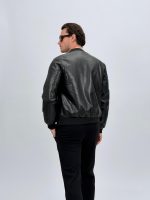 Jachetă bomber din ecopiele - imagine 4