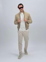 Jachetă bomber cu aspect de piele întoarsă și buzunare vizibile - imagine 6