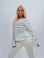 Bluză croșetată cu mâneci clopot - imagine 6