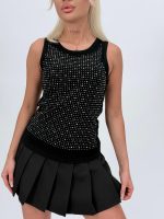 Maiou din bumbac cu ștrasuri - imagine 15