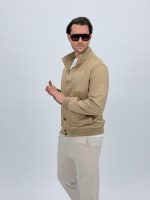 Jachetă cu guler tunică și aspect de piele întoarsă - imagine 4