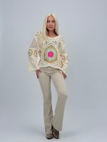 Bluză croșetată cu decolteu în V - imagine 8