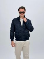 Jachetă bomber cu aspect de piele întoarsă și buzunare vizibile - imagine 8