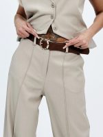 Pantalon wide leg cu curea - imagine 7